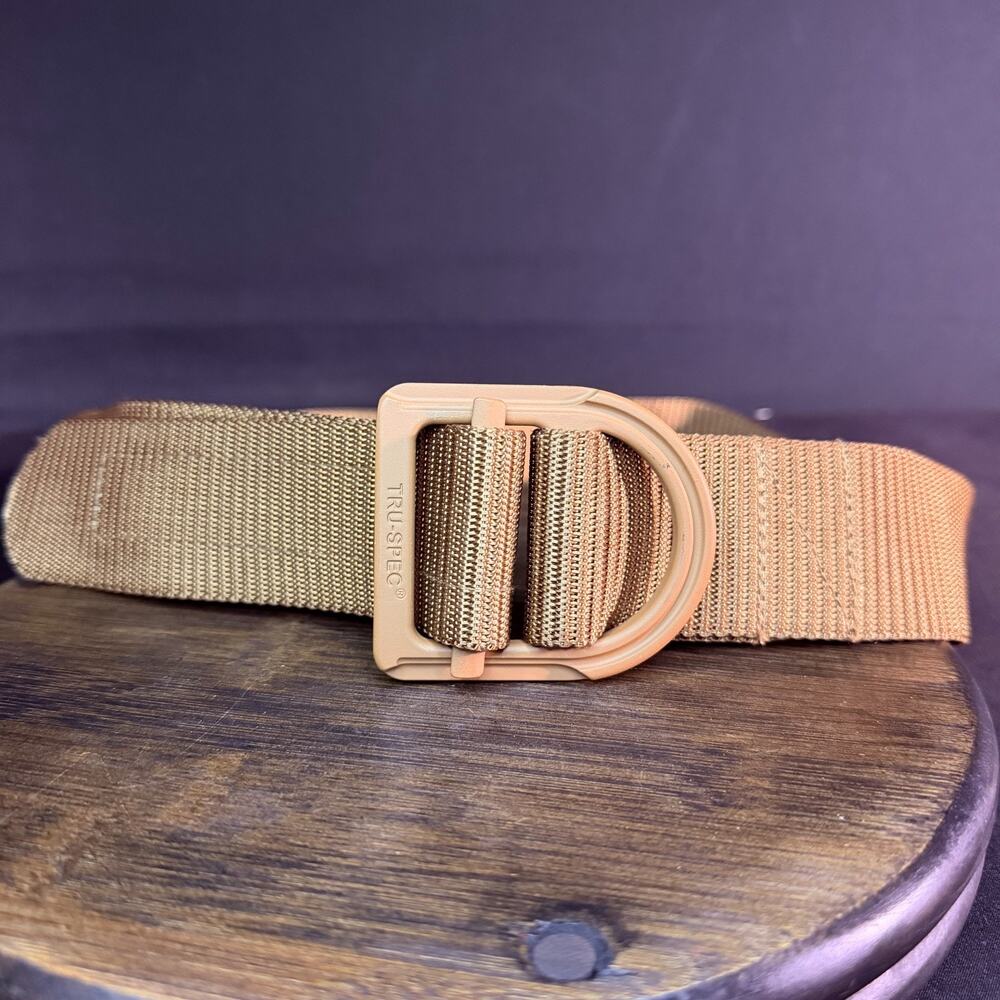 Tru-Spec Nylon Range Belt Size Medium 24/7 Tactical Gun Coyote Metal 4085004